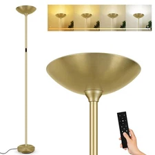 Stepless Dimmable Floor Lamp,30W 3000LM Super Bright LED Torchiere Floor Lamp...
