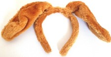 NEW Childrens Brown Fabric Puppy Dog Fluffy Ears Aliceband Fancy Dress Book Day