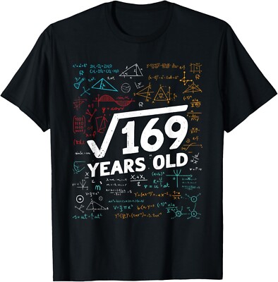 Official Teenager 169 Square Root Math 13th Birthday Tee Gift Unisex T-Shirt