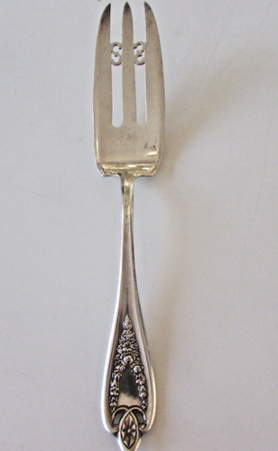 OLD COLONY RARE 1847 Rogers Bros Silverplate Pastry Serving Fork + 2 Desserts - Picture 4 of 9