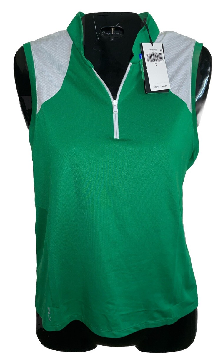 RALPH LAUREN ラルフローレンスポーツ　ノースリーブ　ゴルフ　テニス RLX Ralph Lauren Women's Sleeveless 1/4 Zip Golf/Tennis Polo
