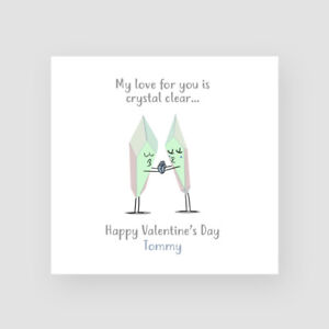 Personalised Handmade Funny Valentine S Day Card Boyfriend Girlfriend Crystal Ebay