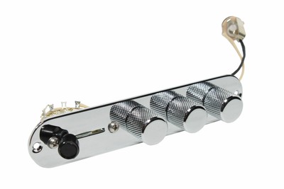 9d Custom T3w Jz C 3 Way T Style Control Plate W Two Volume Controls Chrome Ebay