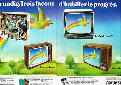 ADVERTISING ADVERTISING 084 1976 GRUNDIG Wireless Remote Control TV (2Pp