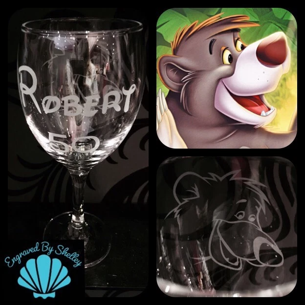 Copa de vino personalizada de Disney Pinocho regalo de cumpleaños cualquier nombre grabado a mano Foto 2 de 4