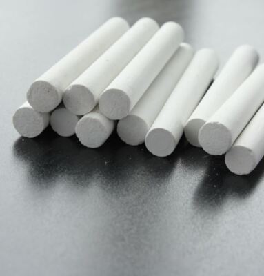12 White Chalk Sticks: 4'' x 1/2'' Ideal for Chalkboard Projects