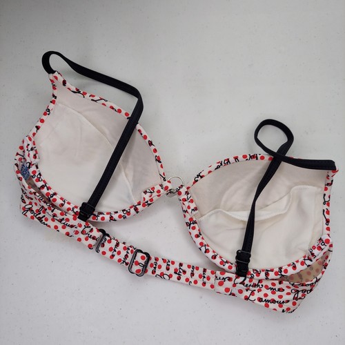 Barely Brooke Venus Bikini Swim TOP Red Black Goddess of Love Lined Underwire - Picture 3 of 5