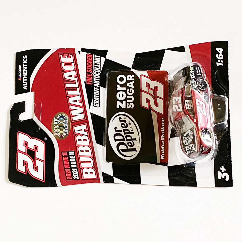 NASCAR Authentics 2021 Bubba Wallace #23 pieza de persecución de color líquido onda 11 Foto 2 de 4