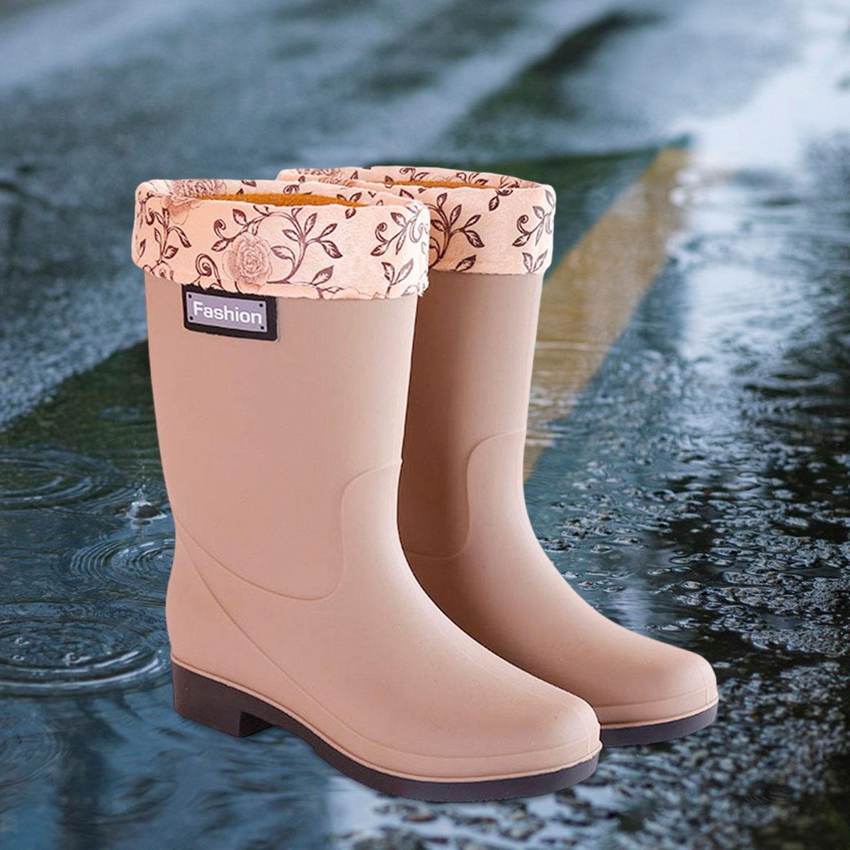 Gummistiefel Regen Halbstiefel Damen Leichte Gummistiefel Für