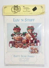 LUV 'N STUFF BUFFY BEAR FAMILY CHRISTMAS BEAR PATTERN