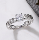 2.20CT CZ Classy Women Promise Ring Silver plated Lovely Ring For Valentine Gift — photo 5