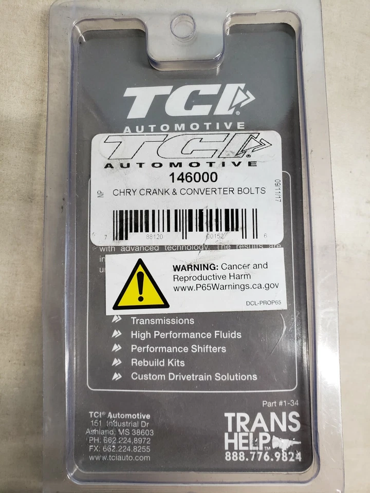 TCI 146000 Chrysler Crankshaft and Torque Converter Bolts - Image 2 of 3