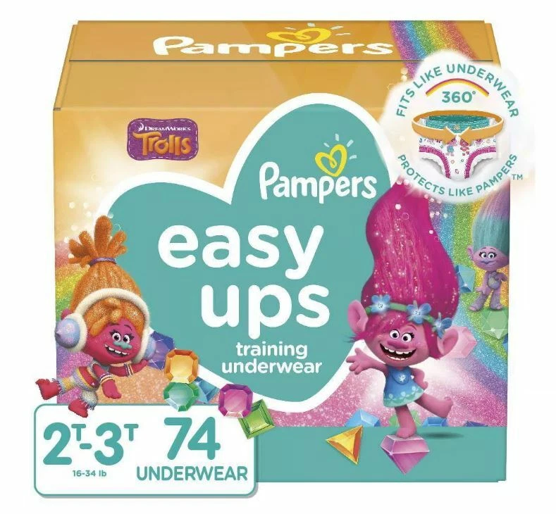 Pampers Easy Ups Training Pants for Girls Super Pack (Size 3T-4T