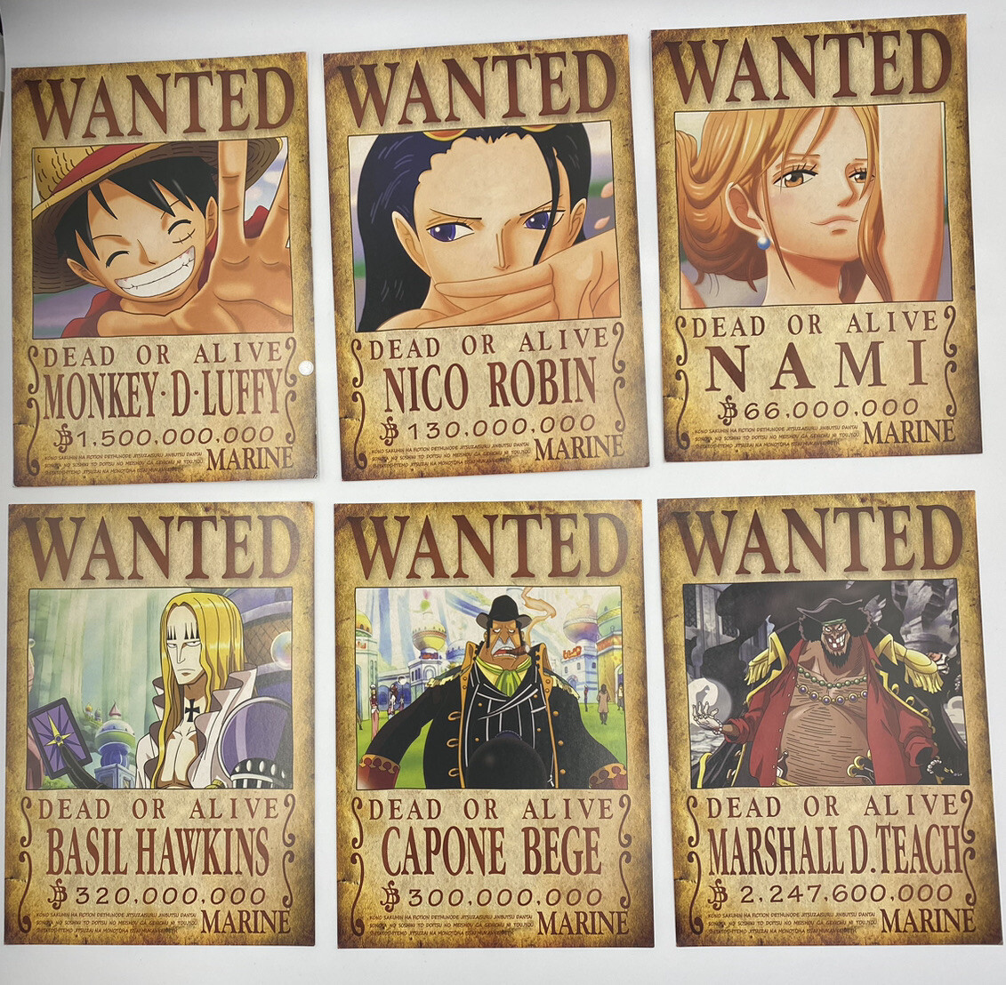 ONE PIECE: Official Goods Marine Official Wanted List Shape-90 Sheet Memo  Pad-B