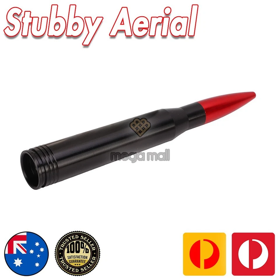 Antena Corta Bala ROJA para FORD F 150 RAPTOR F-150 250 350 Super Duty 50 CAL Foto 4 de 4