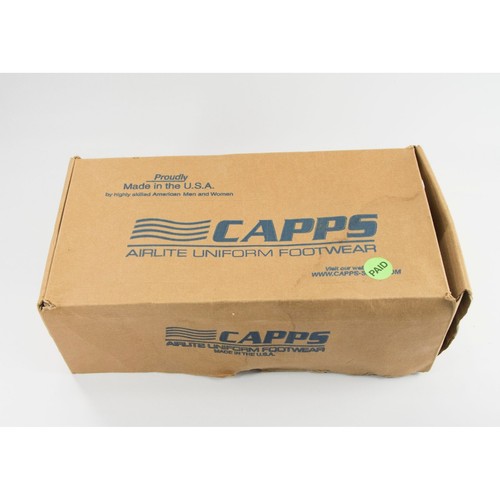 Zapatos de vestir militares Capps militares negros patentados cuero uniforme 9D nuevos en caja - Imagen 4 de 6
