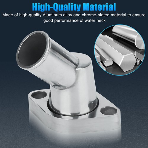 45° Swivel Water Neck Thermostat Housing For Chevy SBC BBC 327 350 396 454 302 - Picture 5 of 12