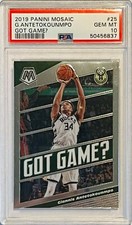GIANNIS ANTETOKOUNMPO 2019 PANINI MOSAIC PSA 10 GEM NBA CARD MILWAUKEE BUCKS