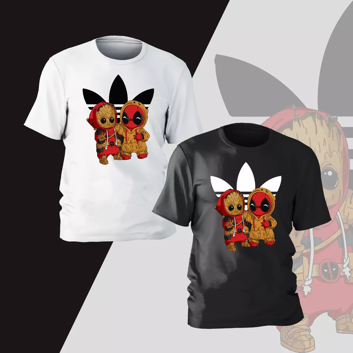 T shirt groot clearance deadpool