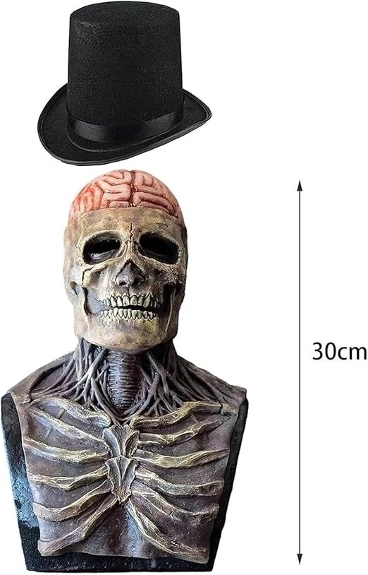 Halloween Maske Horror Totenkopf Gruselig Skelett mit beweglichem Kiefer B1014 - Bild 2 von 4