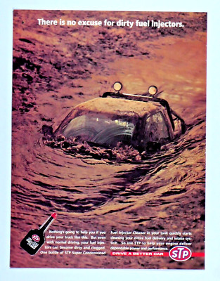 1995 4 X 4 Pickup In The Mud Vintage STP Oil Vintage Original Print Ad