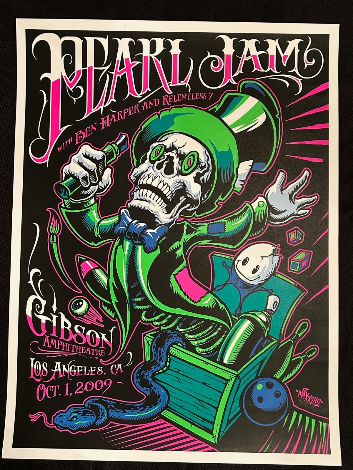 ORIGINAL PEARL JAM POSTER LOS ANGELES OCT. 1, 2009 eBay