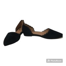 Journee Co NWOT Blue Womens Jezlin Slip On Almond Toe Ballet Flat Faux Suede