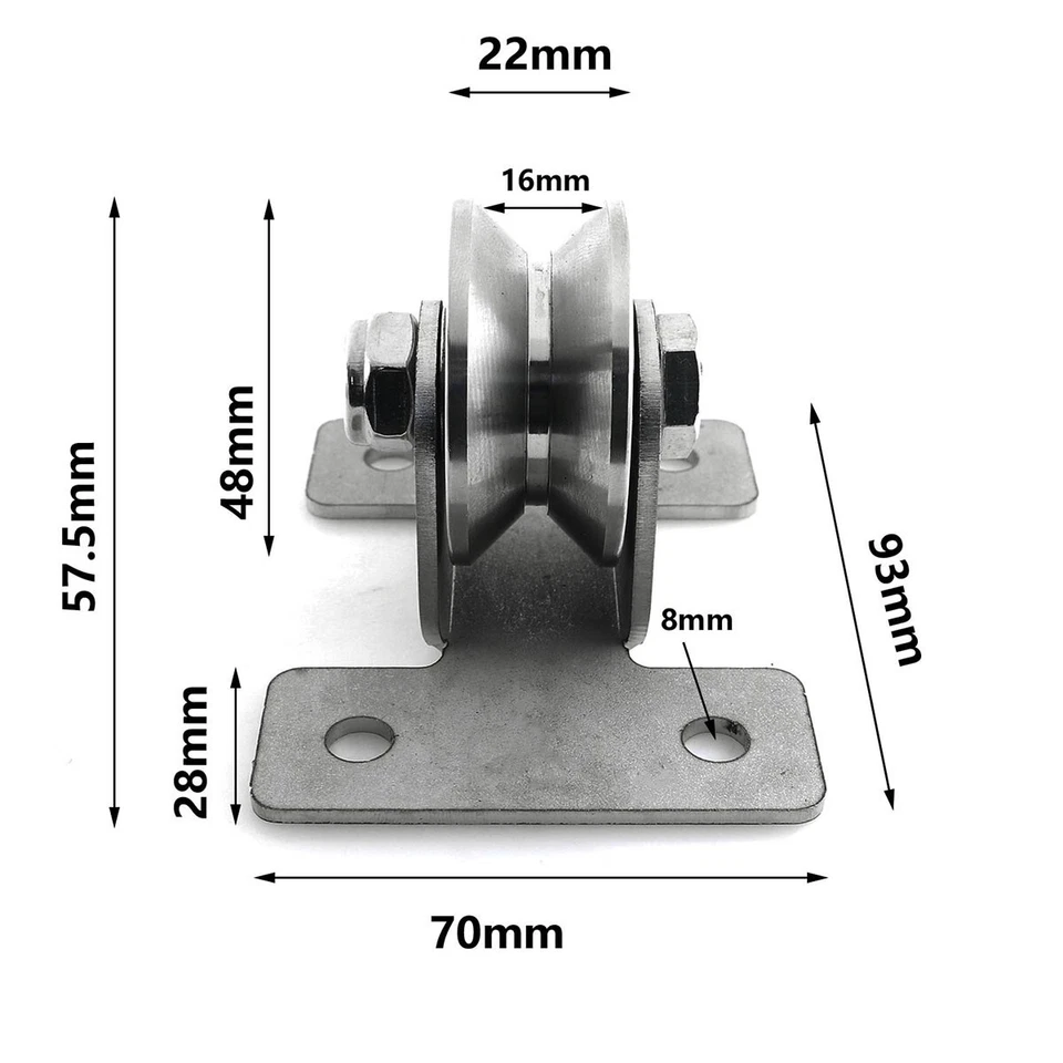 V Groove Pulley Wheel Steel Pulleys for Rope Pulley Wheel Block Wire Rope Pulley - Image 4 of 4