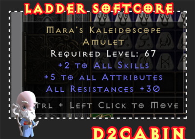 Diablo 2 D2R SC Ladder The Rising Sun Amulet PC/SWITCH/PS