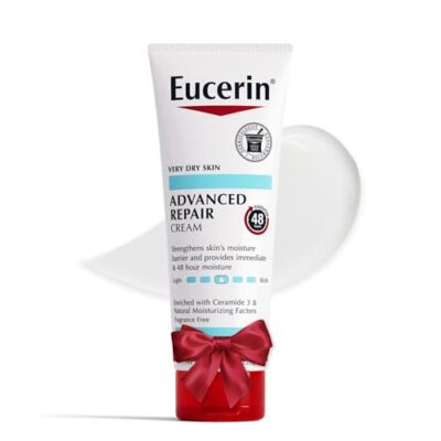 Eucerin Advanced Repair Body Cream for Very Dry Skin, Fragrance Free Daily 
