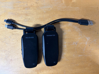 Guitar wireless system, digital M3. Transmitter, receiver, dual charging cable