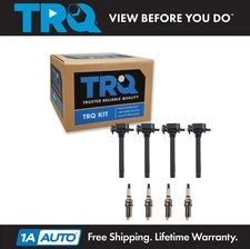 TRQ Ignition Coil & Iridium Spark Plug Kit Set for Chrysler Dodge Jeep Fiat Ram