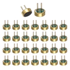 Cylindrical Electret Condenser Mic Inserts with Pins 36dB Pack of 30 Gold