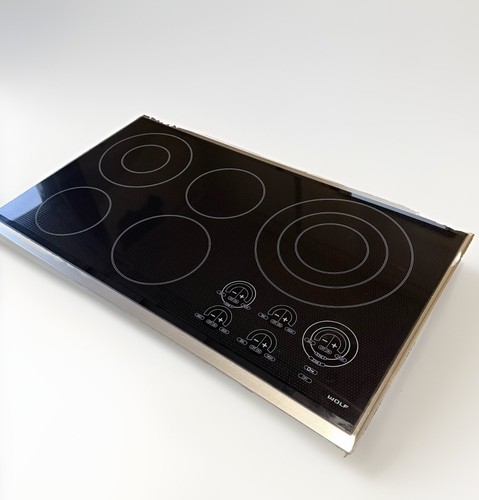 Wolf CT36E/S 5 Burner Electric Black Glass 36" Cooktop Tested Working
