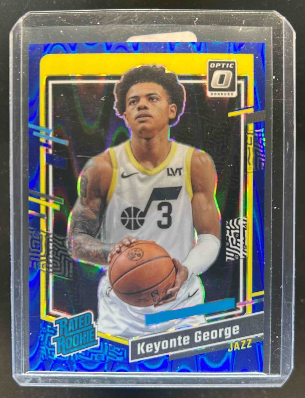 2023-24 Donruss Optic Keyonte George Blue Seismic Prizm Rated Rookie #/249 Jazz