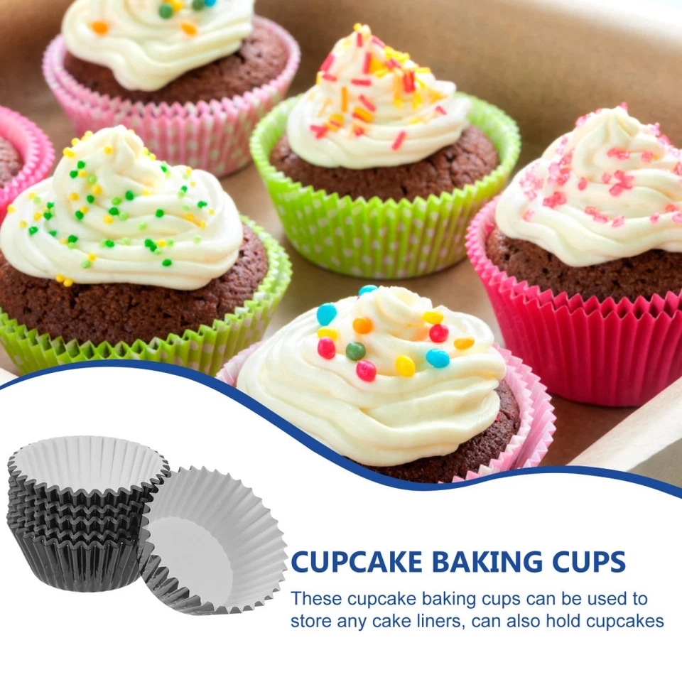  100 pezzi versatili pirottini per crostata, budino, stampi in alluminio per - Immagine 4 di 4