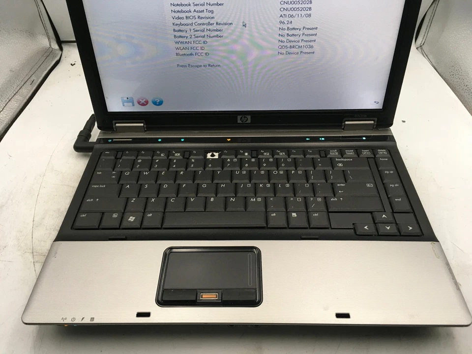 HP COMPAQ 6535b - BOOTS TO BIOS - AMD ATHLON X2 - 2GB  RAM - 15" -READ DESC - BB - Image 3 of 4