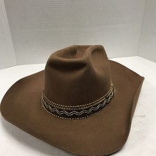 Vintage Western Trails Cowboy Western Hat Tan Southwest Band Size 7
