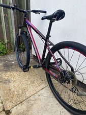 Carrera Mountain Bike 29in 18in 21 Speed Front Sus Disc Brakes Black/Purple/Red