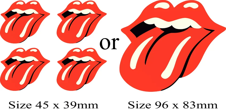 Rolling Stones Lips Face / Body Tattoo