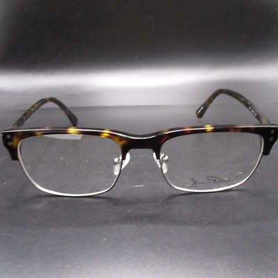 June Dean Unisex Adult Eyeglass Frames Tortoiseshell Half Rim 54-19-145