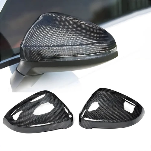 Real Carbon Fiber Mirror Covers For Audi B9 A4 S4 A5 S5 RS5 W/Assist 2017-2024
