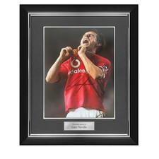 Gary Neville Signed Manchester United Photo: United Legend. Deluxe Frame