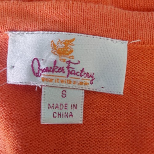 Quacker Factory Damen S Pullover orange Perlenausschnitt - Bild 2 von 6