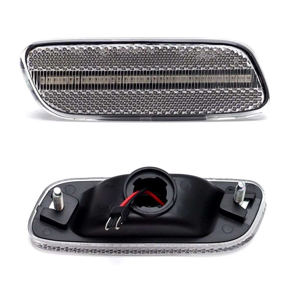 Kit de luces de señalización lateral LED completas blancas lentes transparentes para Lexus 1992-2000 SC300 SC400 Foto 3 de 4