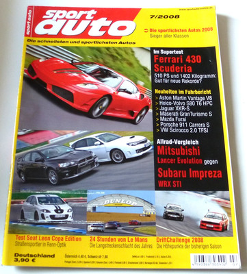 Sport Auto 7/2008 Ferrari 430, 24 Std Le Mans, Porsche 911 Carrera S VW Scirocco
