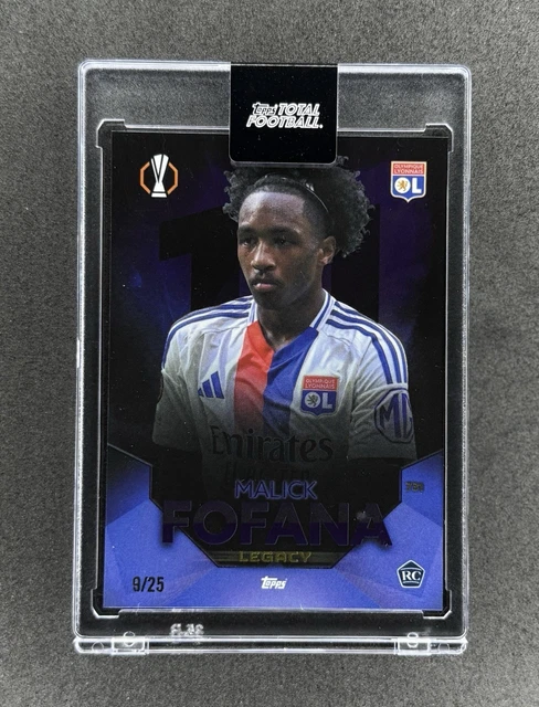 Malick Fofana RC /25 2024-24 Topps UEFA Total Football Black Legacy Rookie Lyon