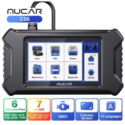 USED MUCAR CS6 OBD2 Scanner Oil EPB SAS Code Reader Auto Diagnostic Scan Tool