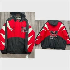 VTG 90s Apex One Nebraska Huskers Jacket NWT XXL Football Puffer Windbreaker