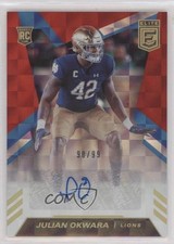 2020 Panini Donruss Elite Rookie Red 90/99 Julian Okwara #RA-JUO Auto 0eo6